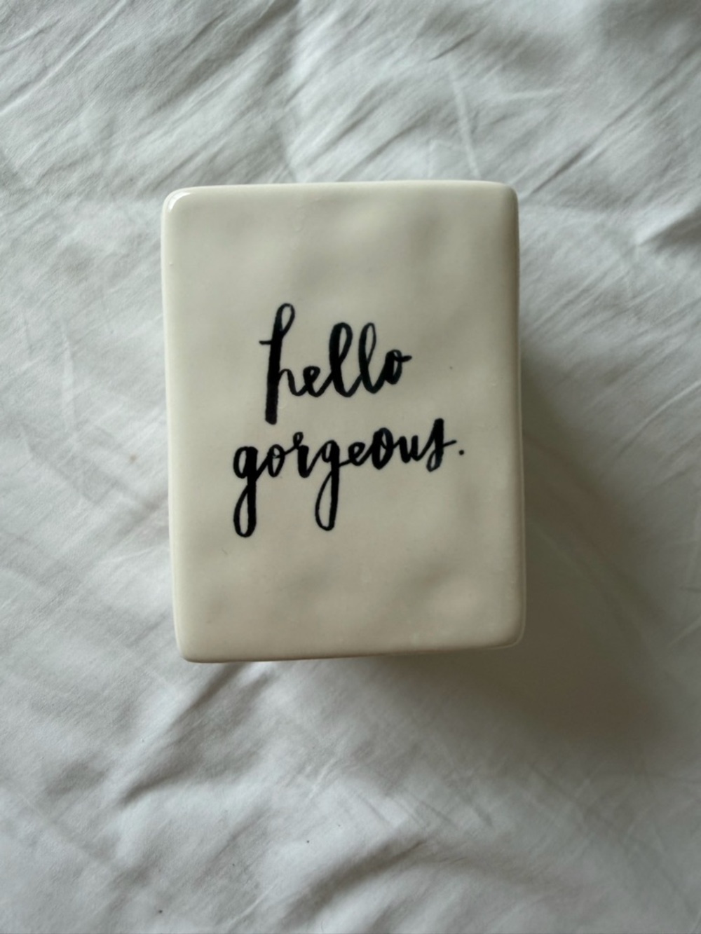 Hello Gorgeous Ceramic makeup brush or toothbrush holder
